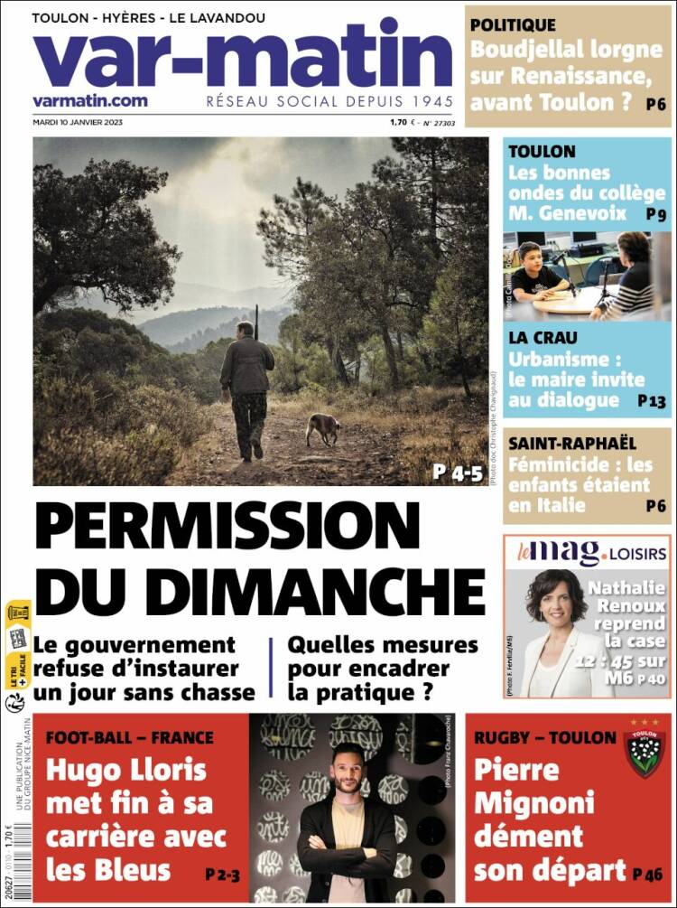 Portada de Var-Matin (Francia)