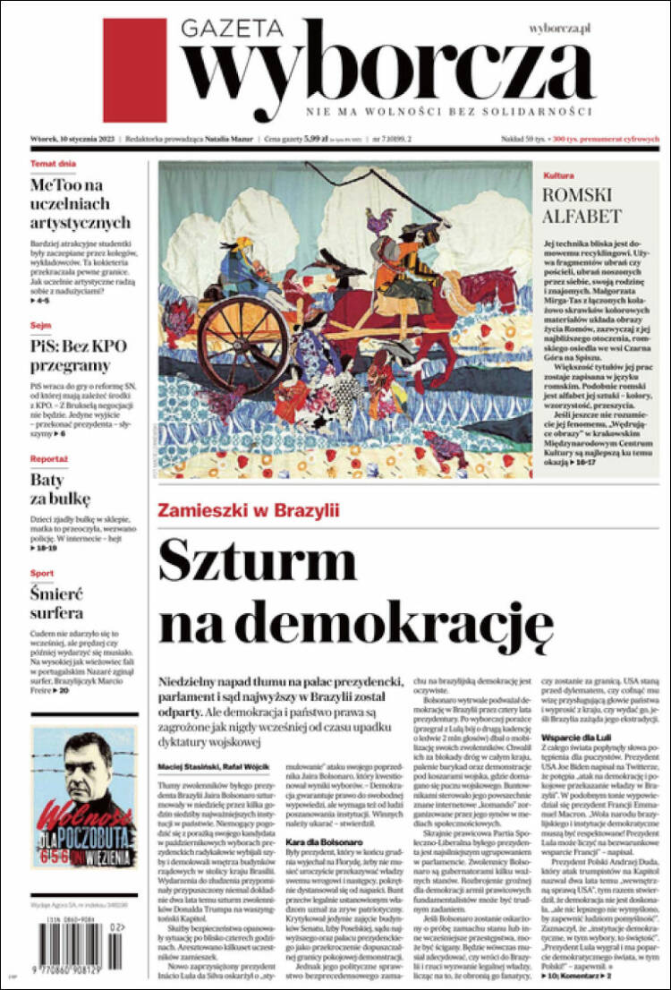 Portada de Gazeta Wyborcza (Polonia)