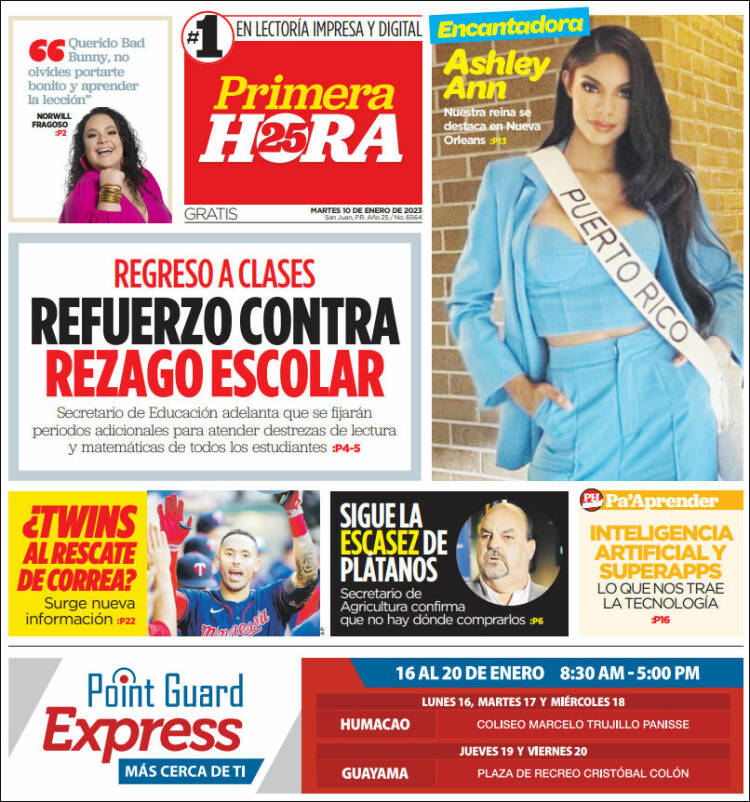 Portada de Primera Hora (Puerto Rico)