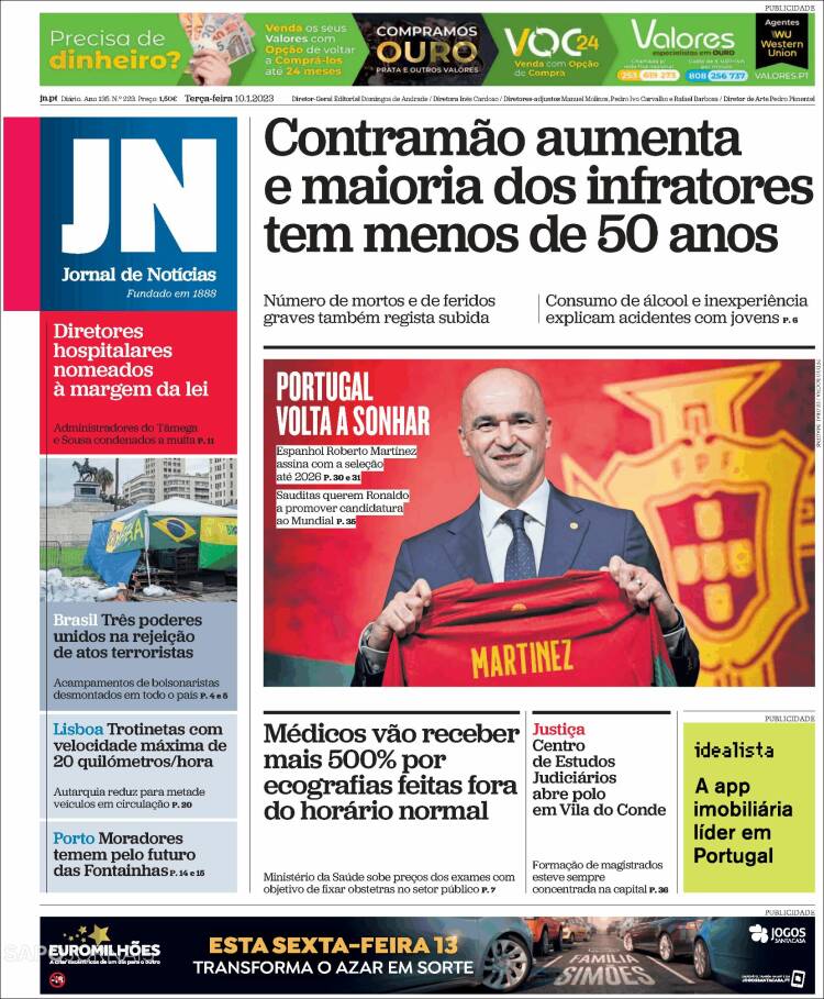 Portada de Jornal de Notícias (Portugal)