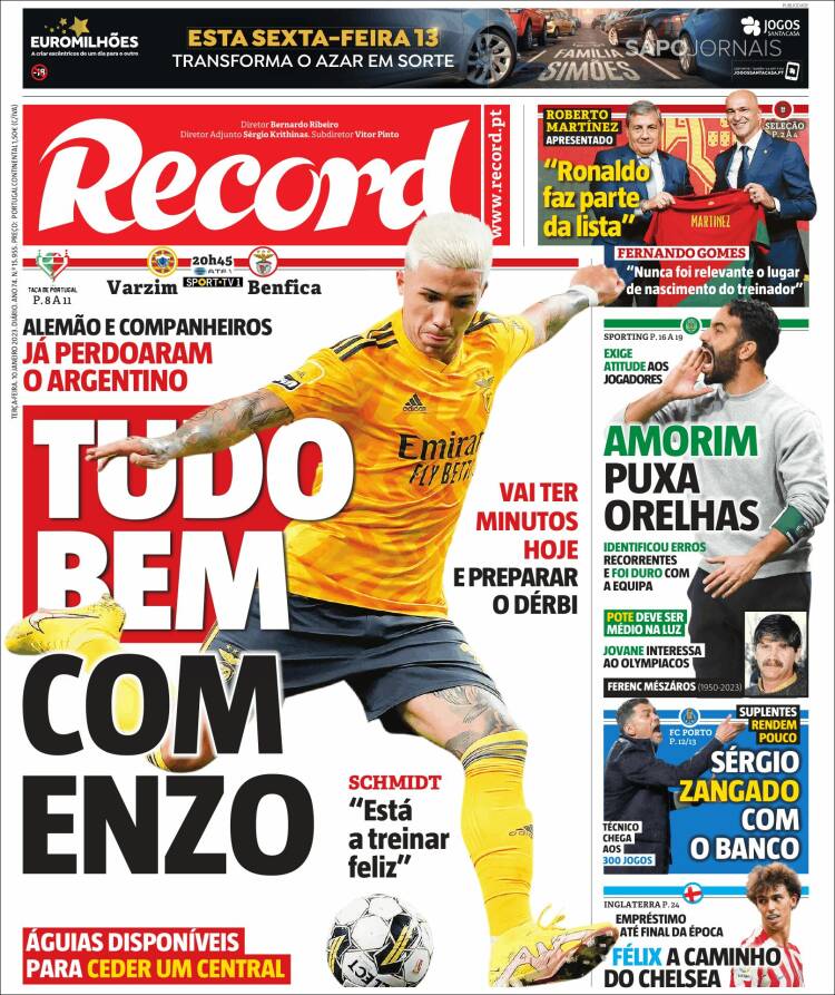 Portada de Record (Portugal)