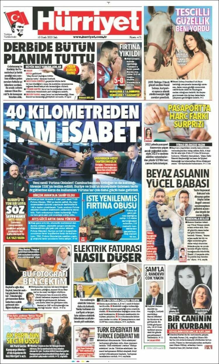 Portada de Hürriyet (Turqu&iacute;a)