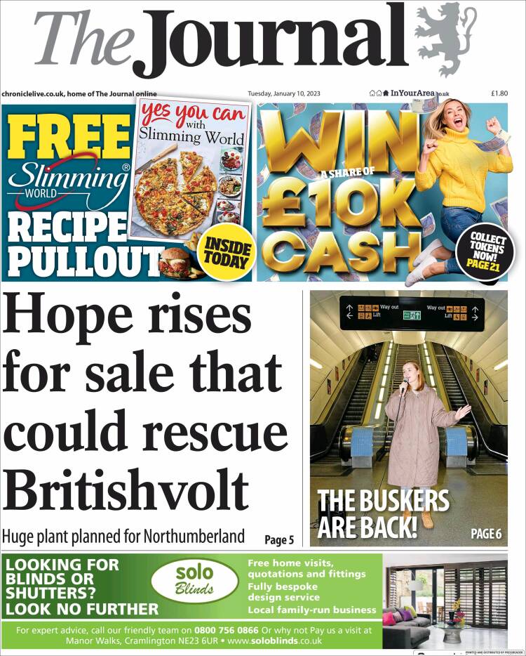 Portada de The Journal (Reino Unido)