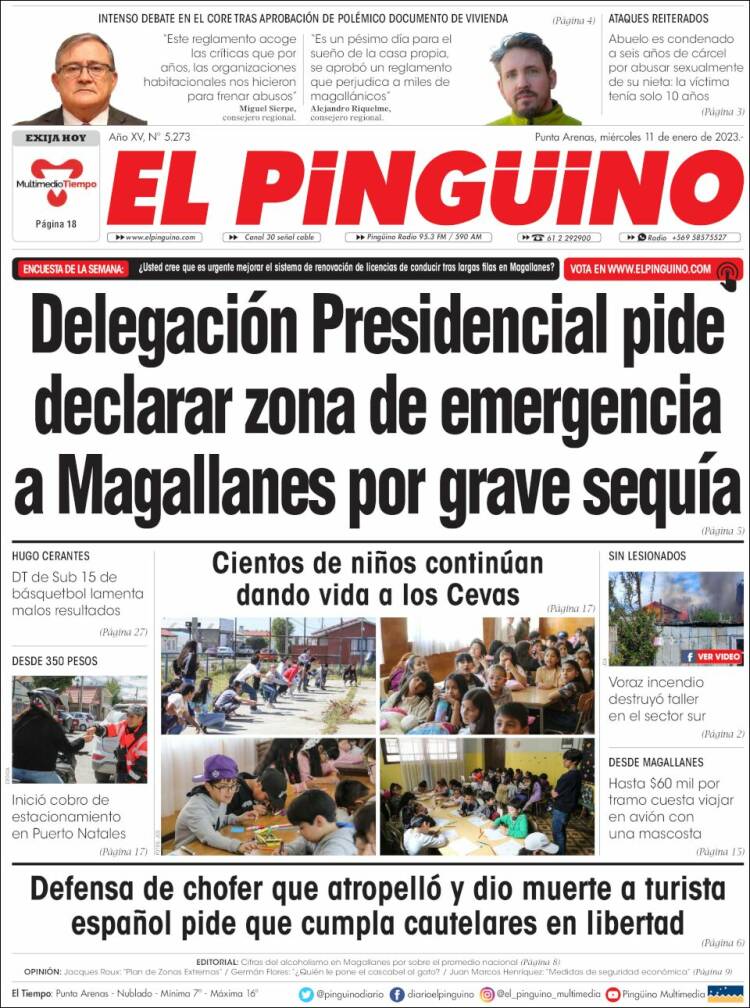 Portada de El Pingüino (Chile)