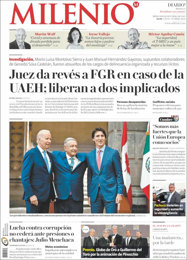 Portada de Milenio de Hidalgo (M&eacute;xico)