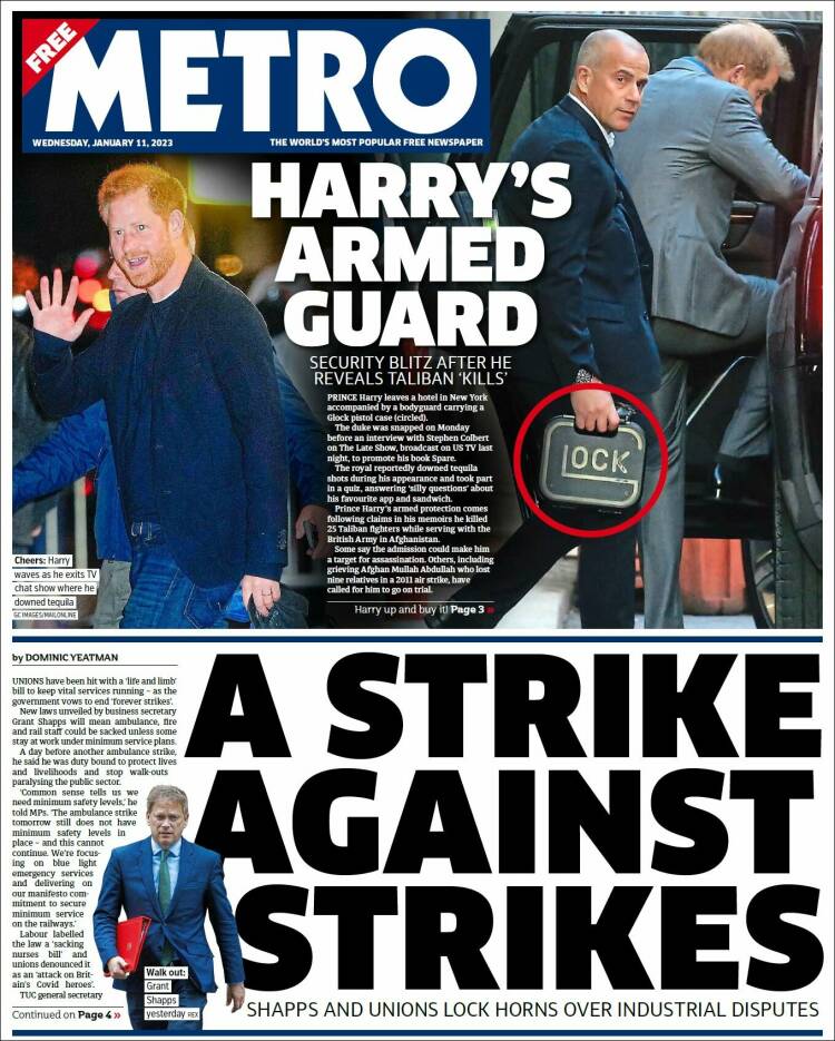 Portada de Metro (Reino Unido)