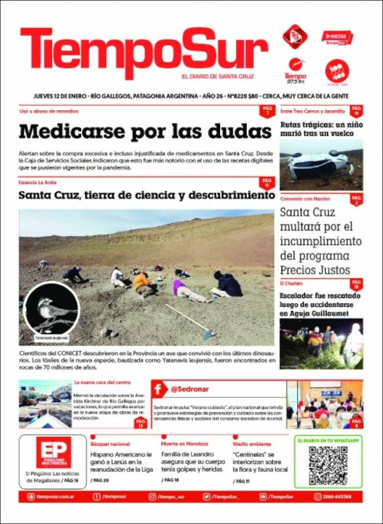 Portada de Tiempo Sur (Argentina)
