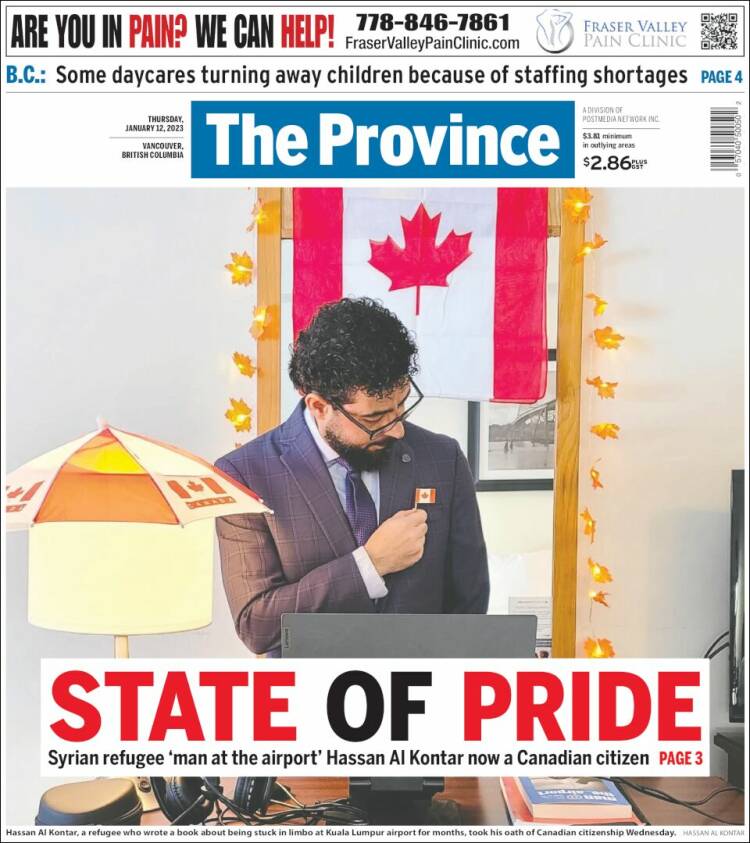 Portada de The Province (Canadá)