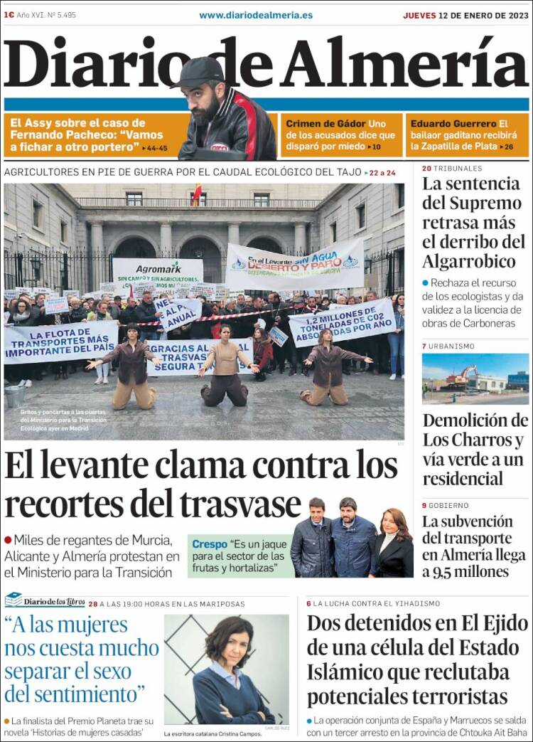 Portada de Diario de Almería (España)