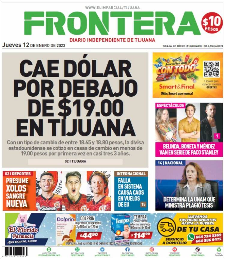 Portada de Frontera (México)