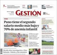 Portada de Diario Gestión (Perú)