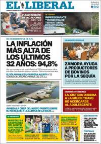 Portada de Diario El Liberal (Argentina)