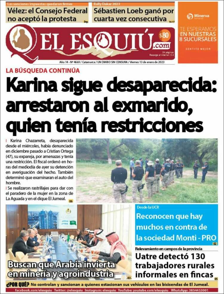 Portada de El Esquiu (Argentina)
