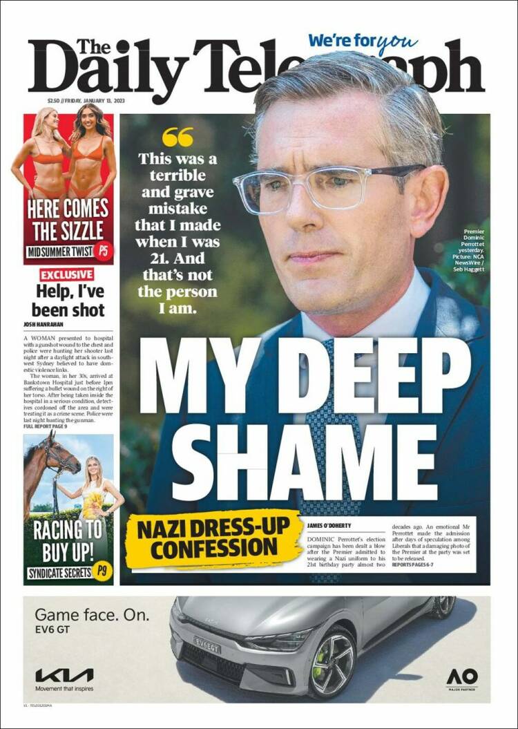 Portada de The Daily Telegraph (Australia)