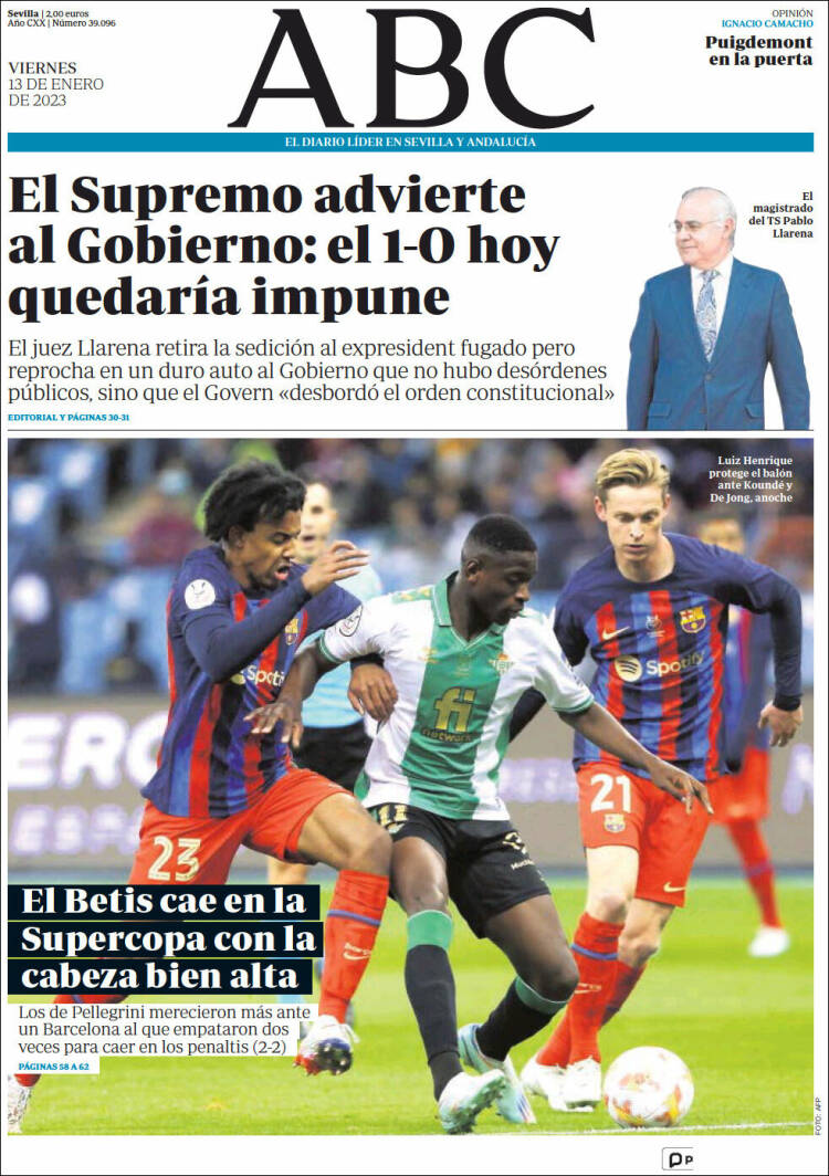 Portada de ABC - Sevilla (Spain)
