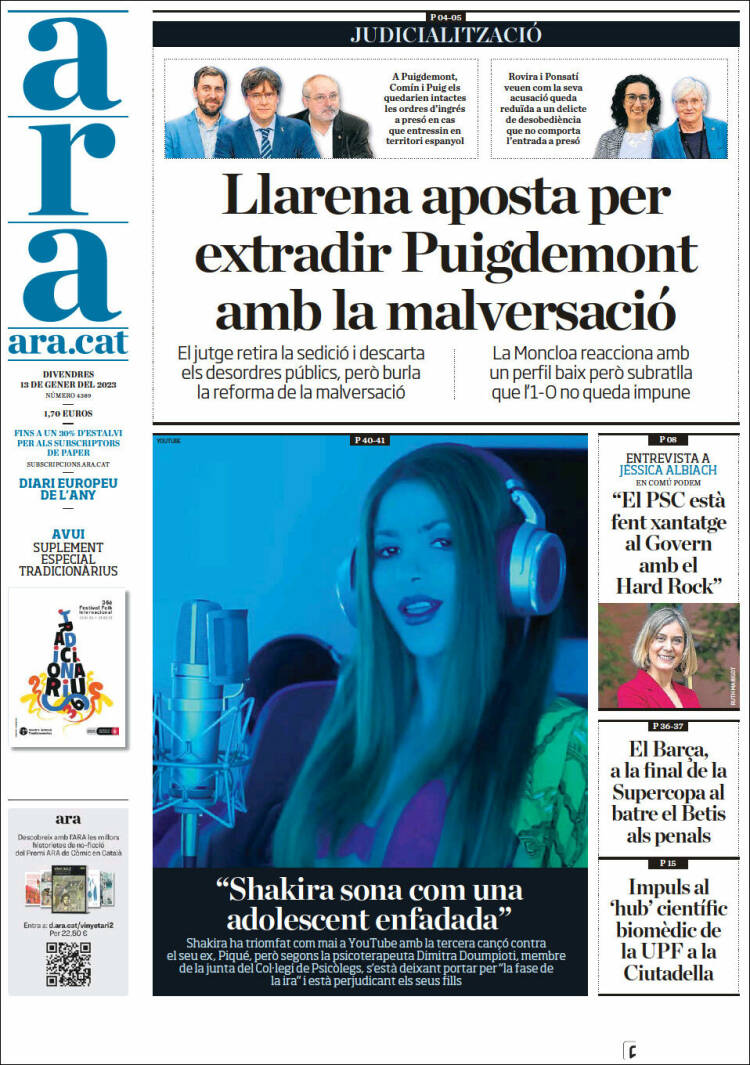 Portada de Ara (Spain)