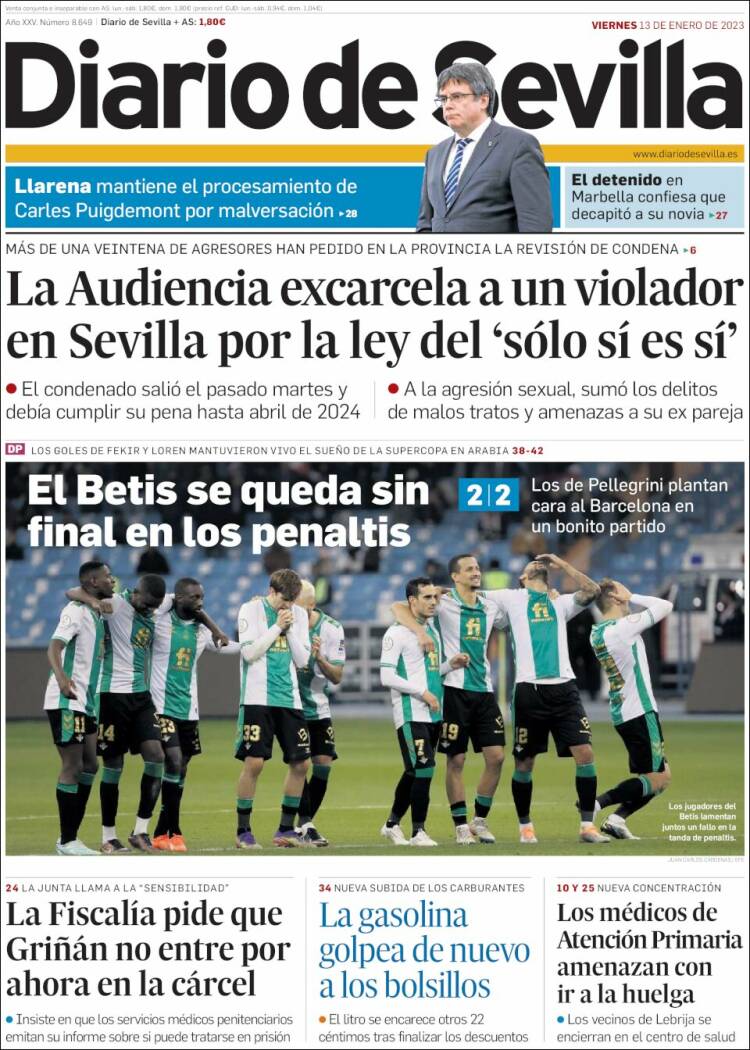 Portada de Diario de Sevilla (Spain)