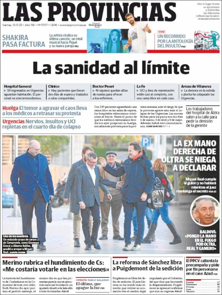 Portada de Las Provincias (Spain)