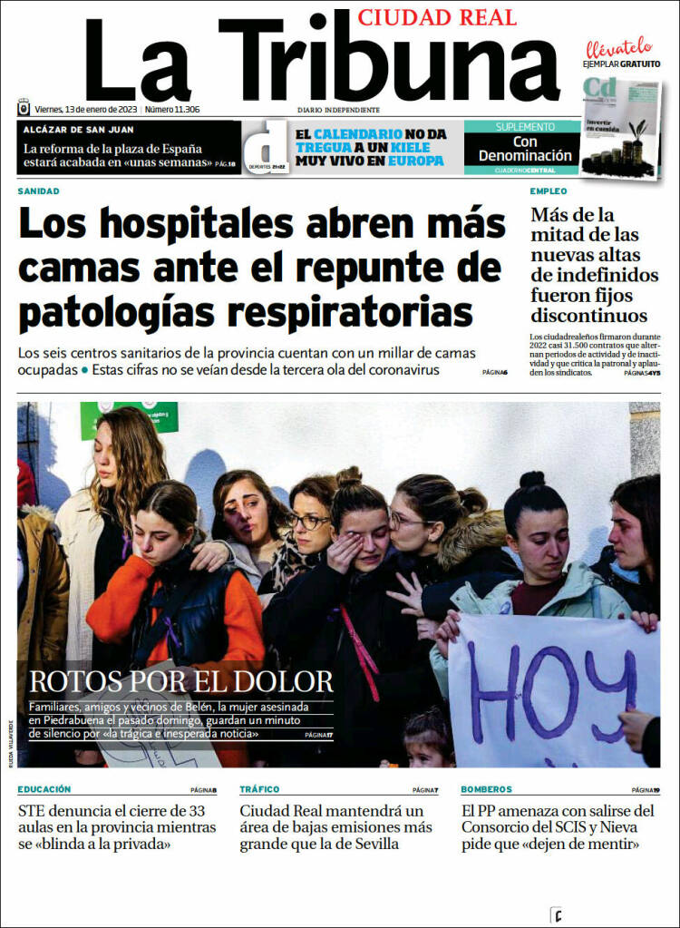Portada de La Tribuna de Ciudad Real (Spain)
