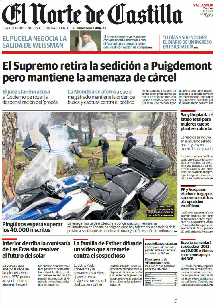 Portada de Norte de Castilla - Valladolid (Spain)