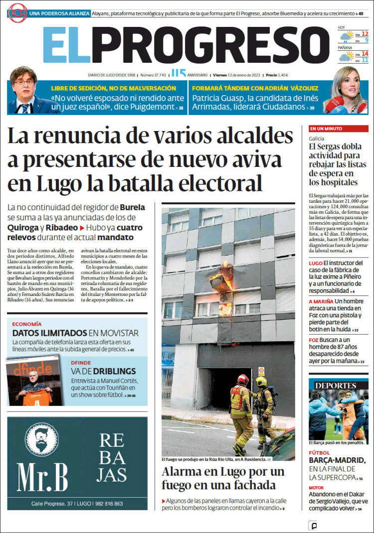 Portada de El Progreso (Spain)