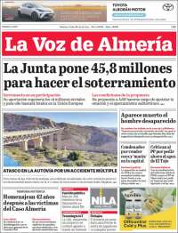 Portada de La Voz de Almería (Spain)