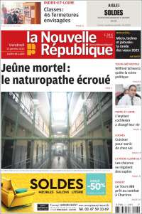 Portada de La Nouvelle Republique (Francia)