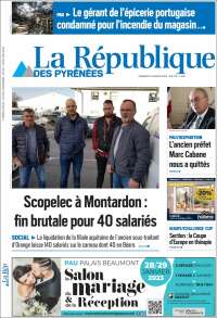 Portada de La République des Pyrénées (Francia)