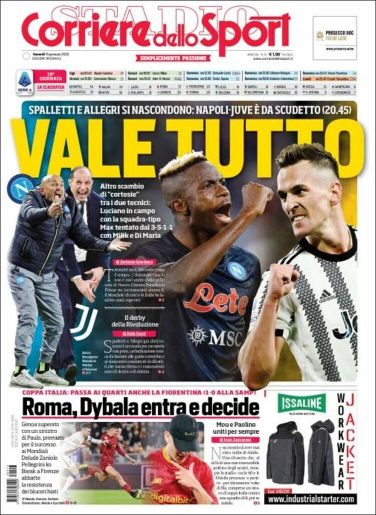 Portada de Corriere dello Sport (Italy)