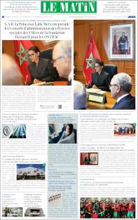 Portada de Le Matin (Marruecos)