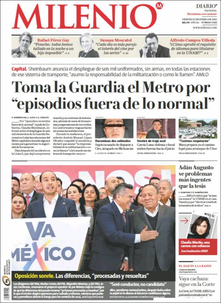 Portada de Milenio (México)