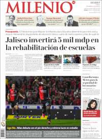 Portada de Milenio - Jalisco (México)