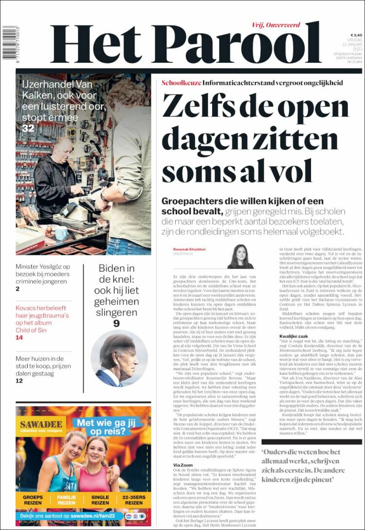 Portada de Het Parool (Pa&iacute;ses Bajos)