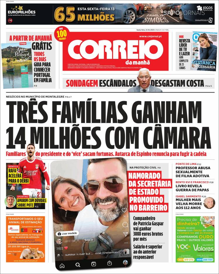 Portada de Correio da Manhã (Portugal)
