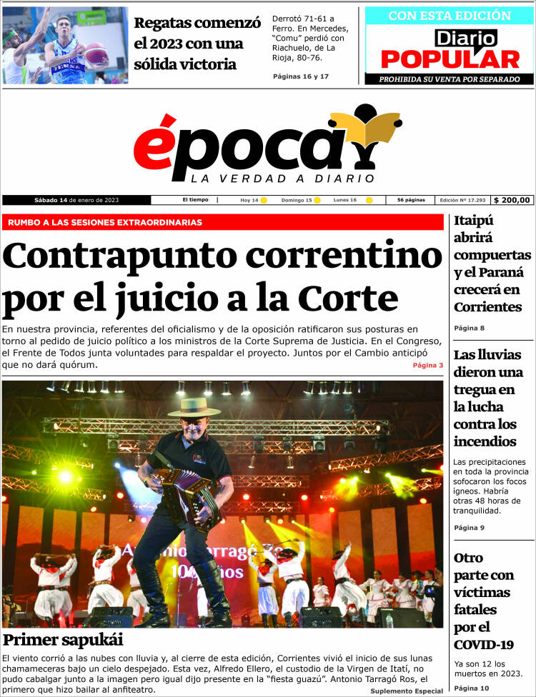Portada de Diario Época (Argentina)