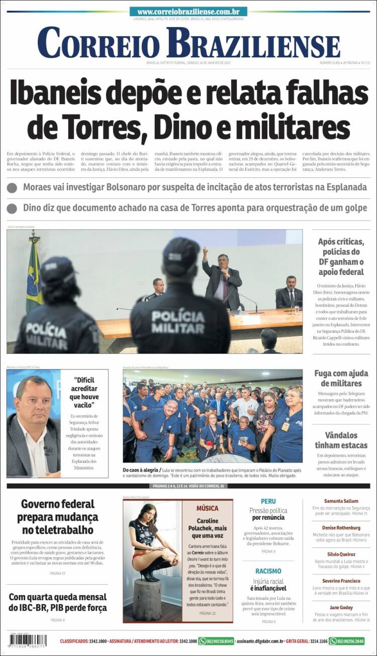 Portada de Correio Braziliense (Brasil)