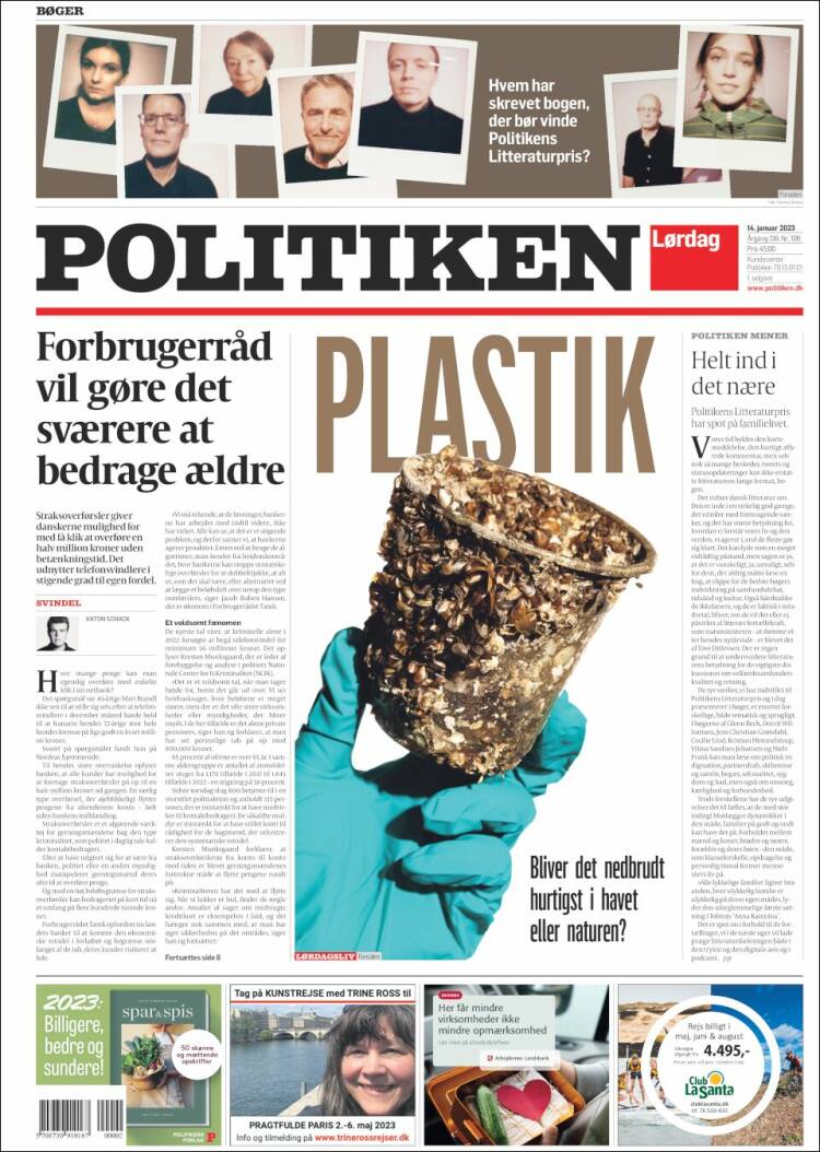 Portada de Politiken (Dinamarca)