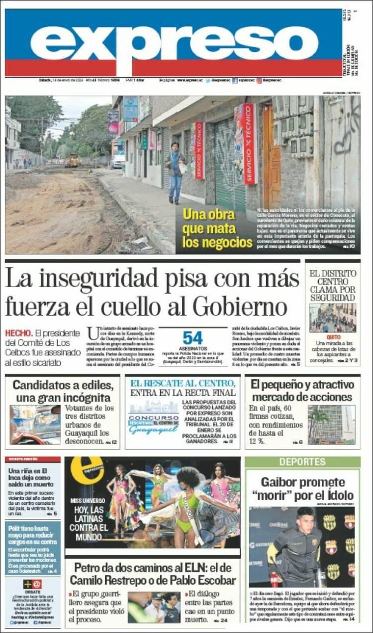 Portada de Expreso (Ecuador)