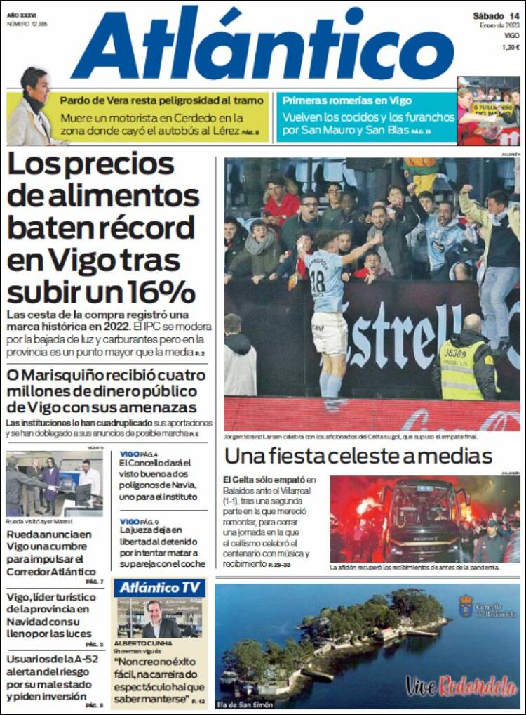 Portada de Atlántico Diario (Spain)