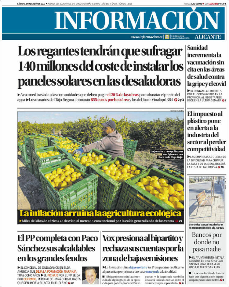 Portada de Diario Información (Spain)