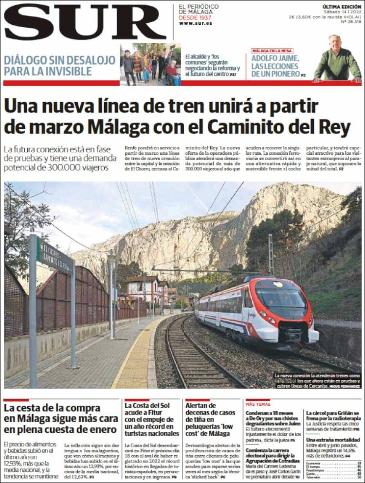 Portada de Diario el Sur (Spain)