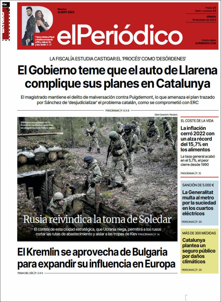 Portada de El Periódico (Spain)