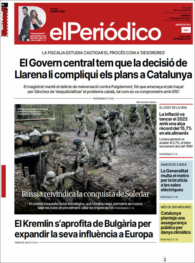 Portada de El Periódico de Catalunya (Spain)