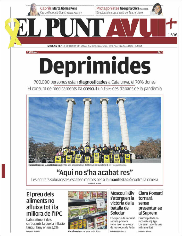 Portada de El Punt Avui (Spain)