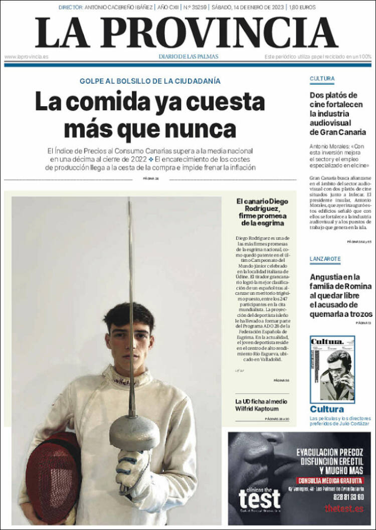 Portada de La Provincia (Spain)