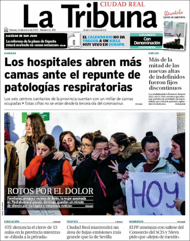 Portada de La Tribuna de Ciudad Real (Spain)