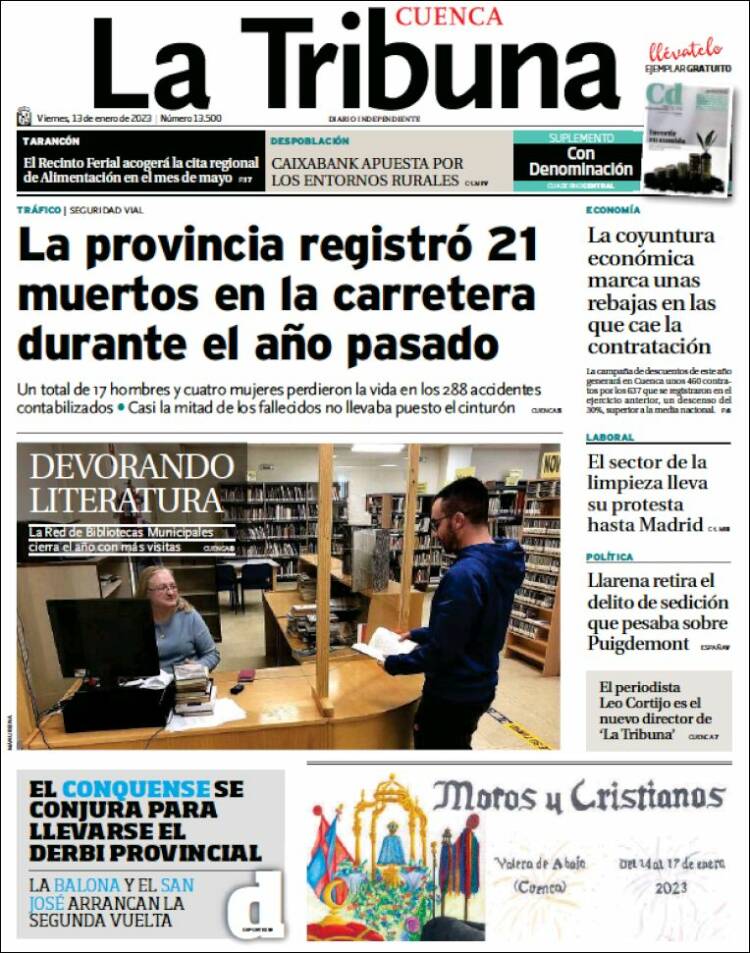 Portada de La Tribuna de Cuenca (Spain)