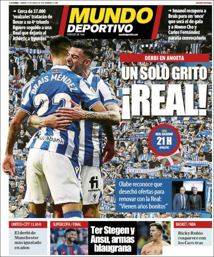 Portada de Mundo Deportivo Gipuzkoa (Spain)