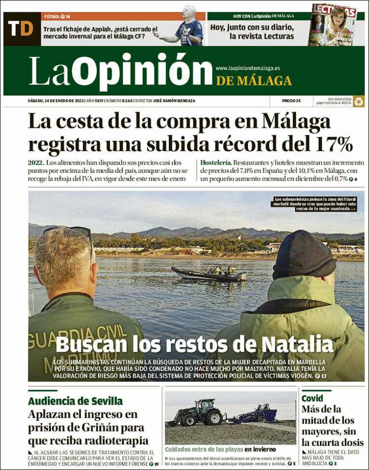 Portada de La Opinión de Málaga (Spain)