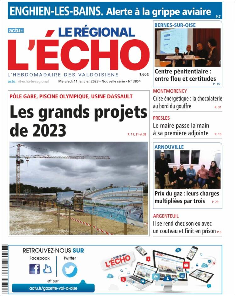 Portada de L'Echo de la Haute-Vienne (Francia)